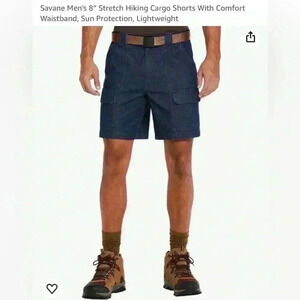 Savane  Men's Denim Cargo Shorts Waste 42